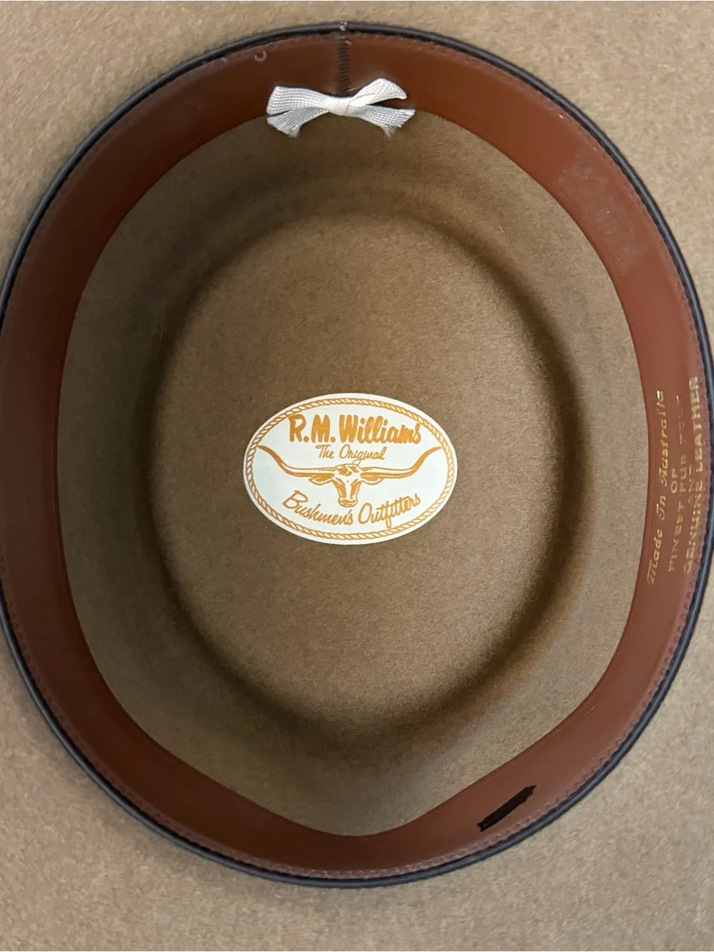 VTG R.H. Williams Bushmen’s Outfitters Clancy Fur Felt Hat Australia Sz 57 Fawn
